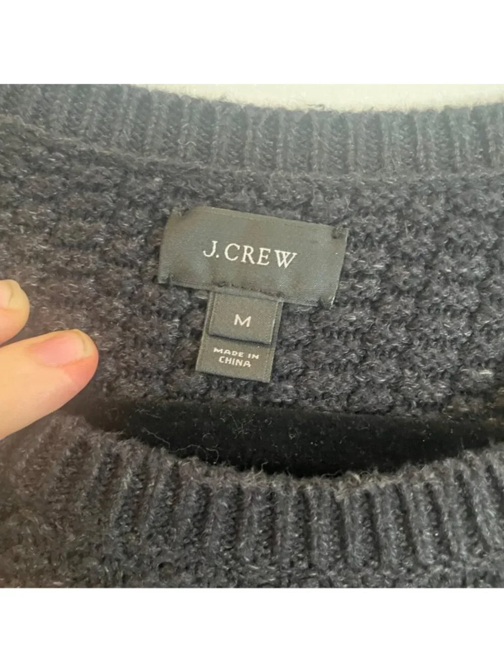 J. crew classic cable-knit sweater with patch sleeves